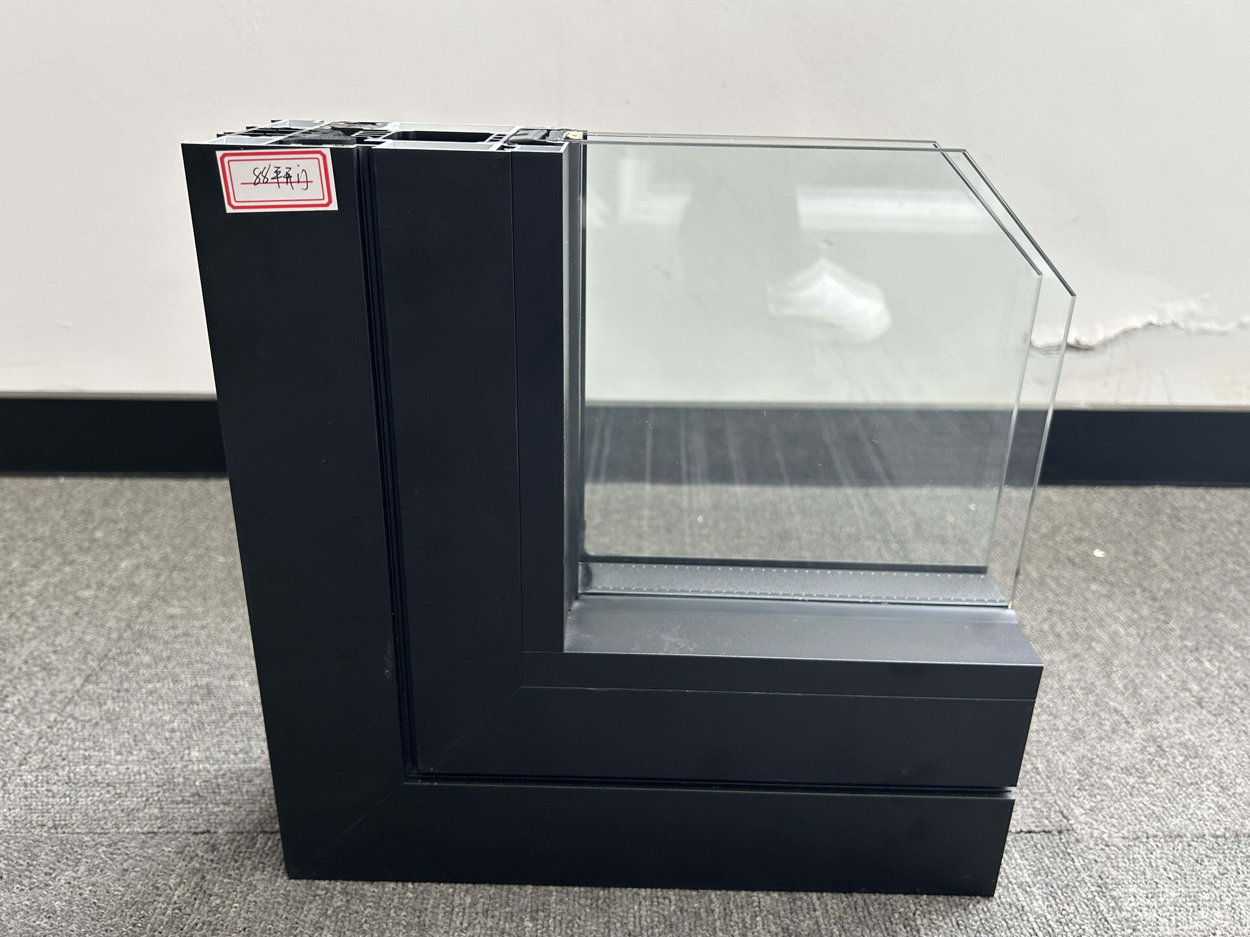 Professional Soundproof Aluminum Bifold Folding Windows Tempered Glass Foldable Design Vertical Opening Pattern Graphic Design