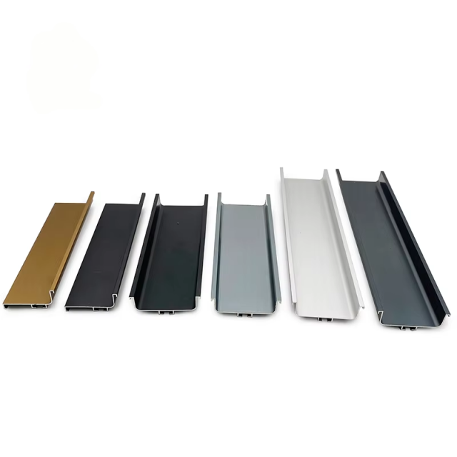 Aluminium Profile Aluminum Kitchen Cabinet Hidden L Shaped Handle Pull Handle 