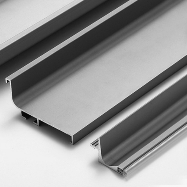 Modern Simple G-type Through Top Drawer Handle Furniture Hardware Aluminum Alloy Kitchen Cabinet L-type Hidden Handle
