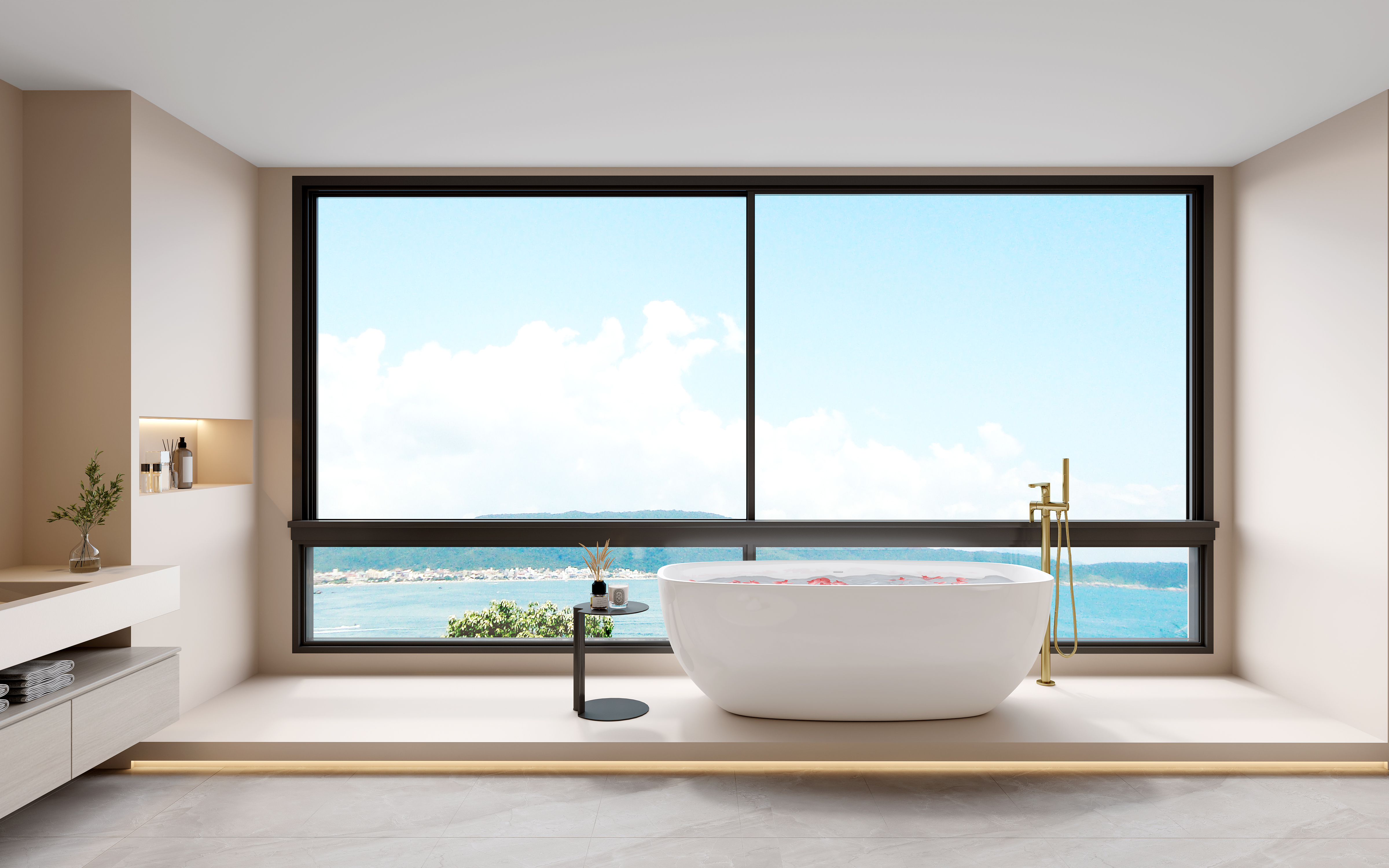 Sandwave Thermal Insulation and Sound Insulation Aluminum Alloy Sliding Double-glazed Window Glass Aluminum Alloy Sliding Window