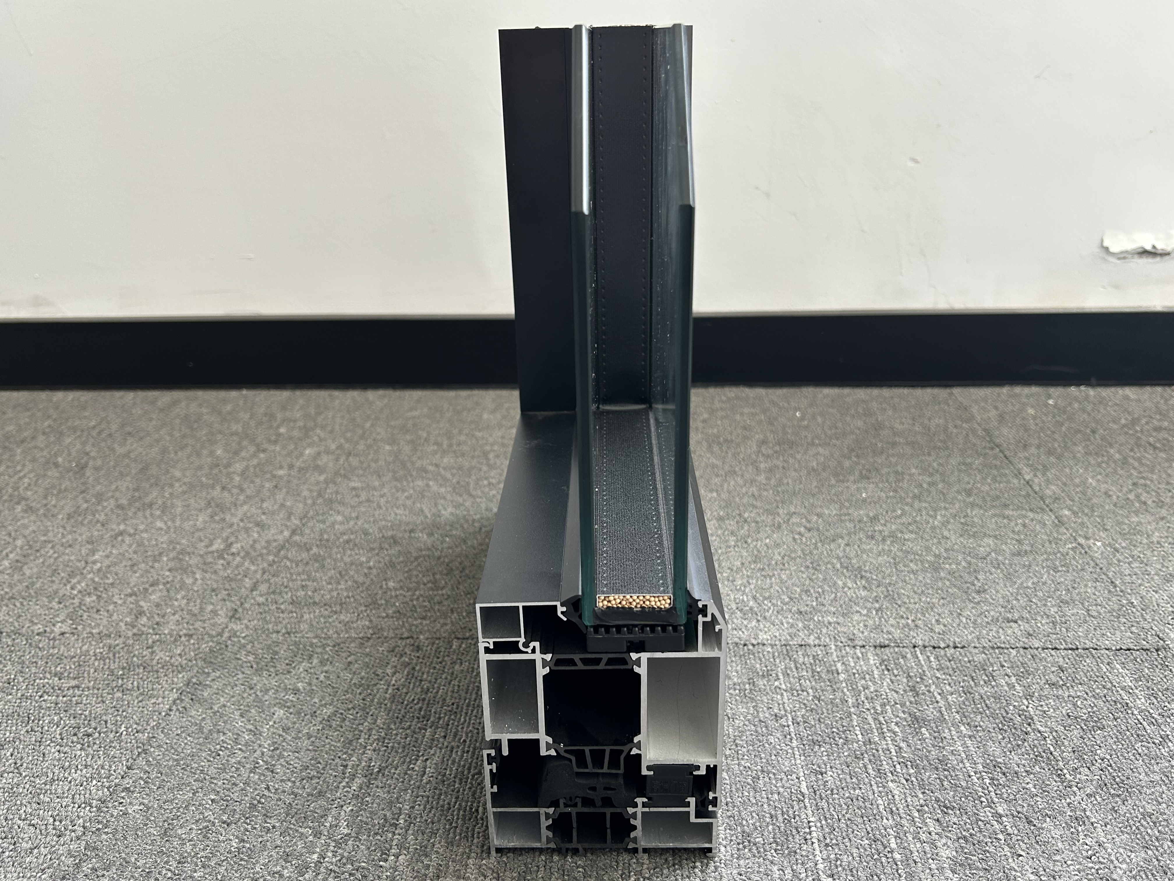 Professional Soundproof Aluminum Bifold Folding Windows Tempered Glass Foldable Design Vertical Opening Pattern Graphic Design