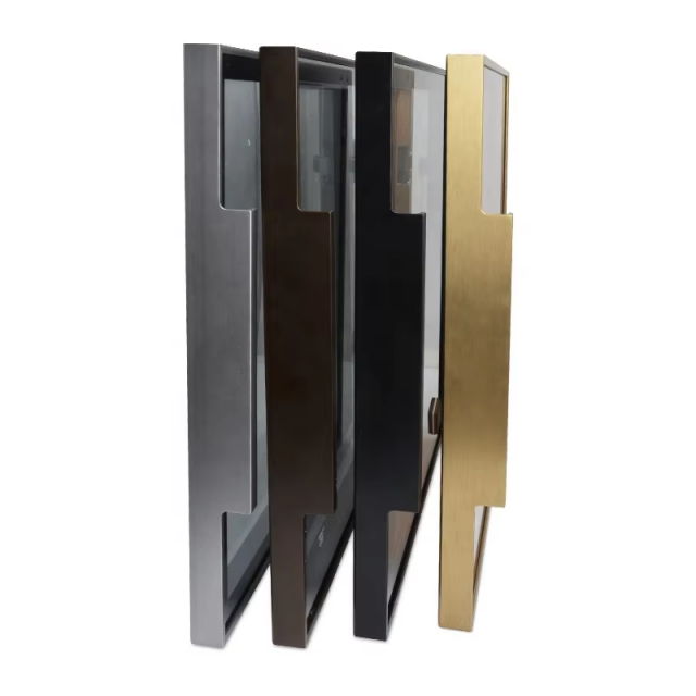 Italy Minimalist Stylish Black Gold Wardrobe Closet Glass Door Frame Aluminum Profiles Door Frame 