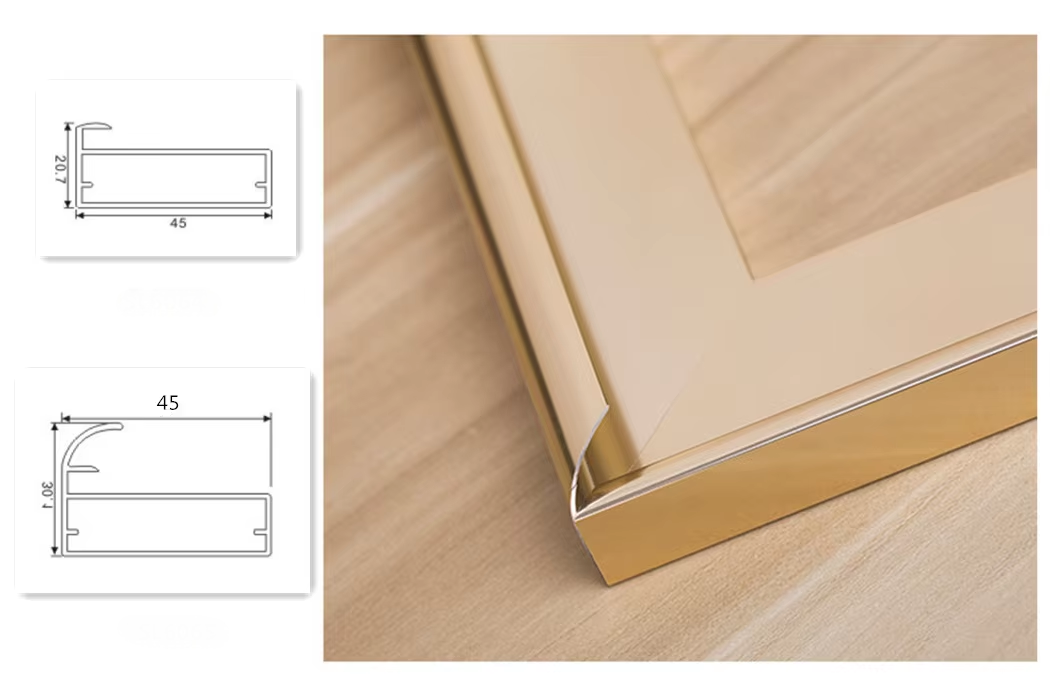 Kitchen Cabinets Aluminum Frame Glass Decorative Aluminium Profile Frame for Kitchen Cabinet Window Door Frame