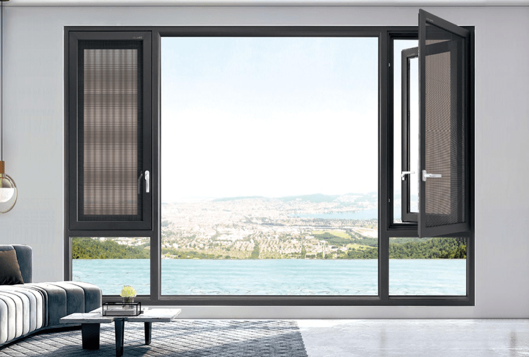 Jb108 Series Thermal Insulation Casement Window With Integrated Screen