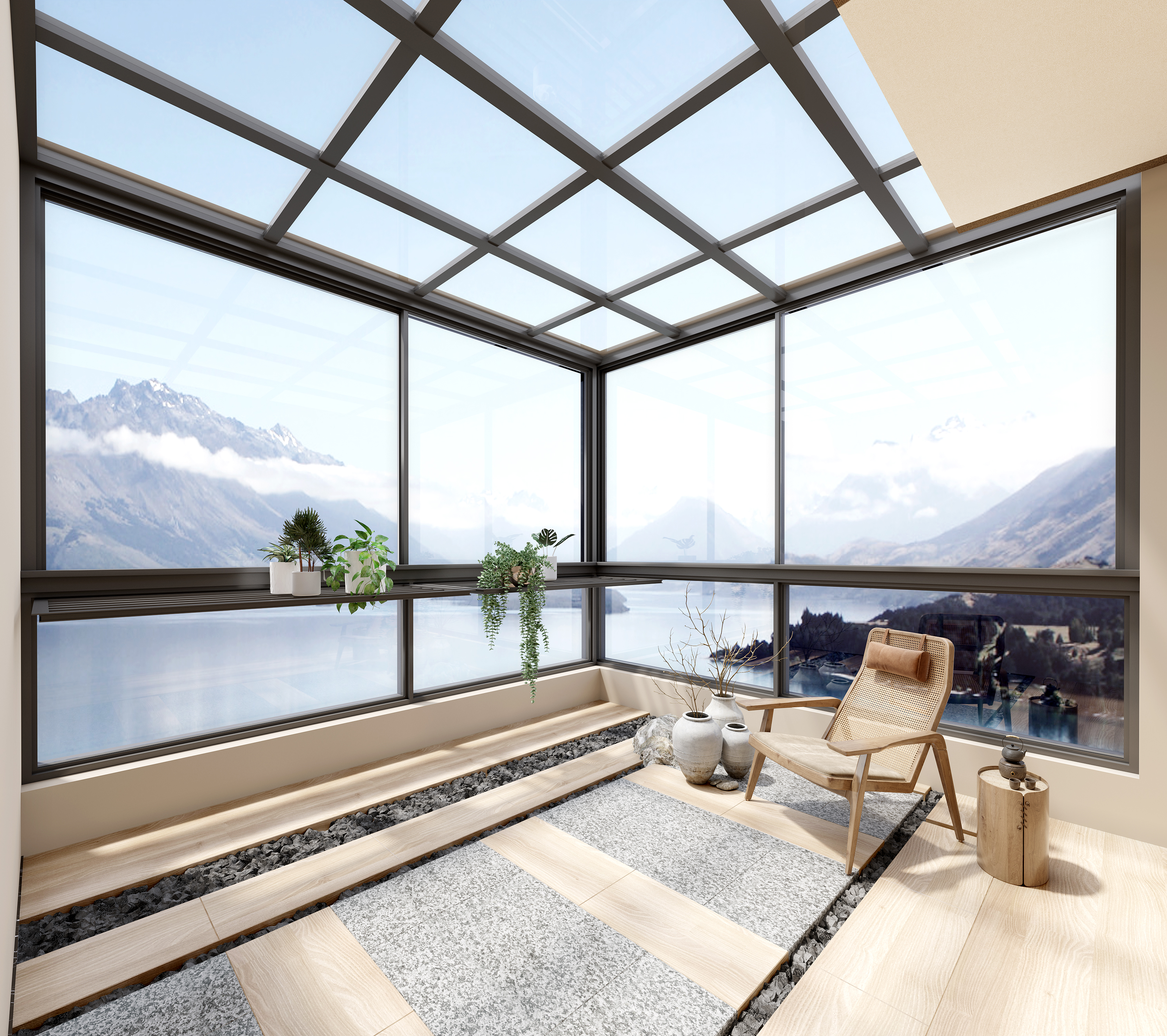 Minimalist Aluminum Casement Window, Custom Size Double Glazed, Thermal Break Slim Frame Factory Direct Window