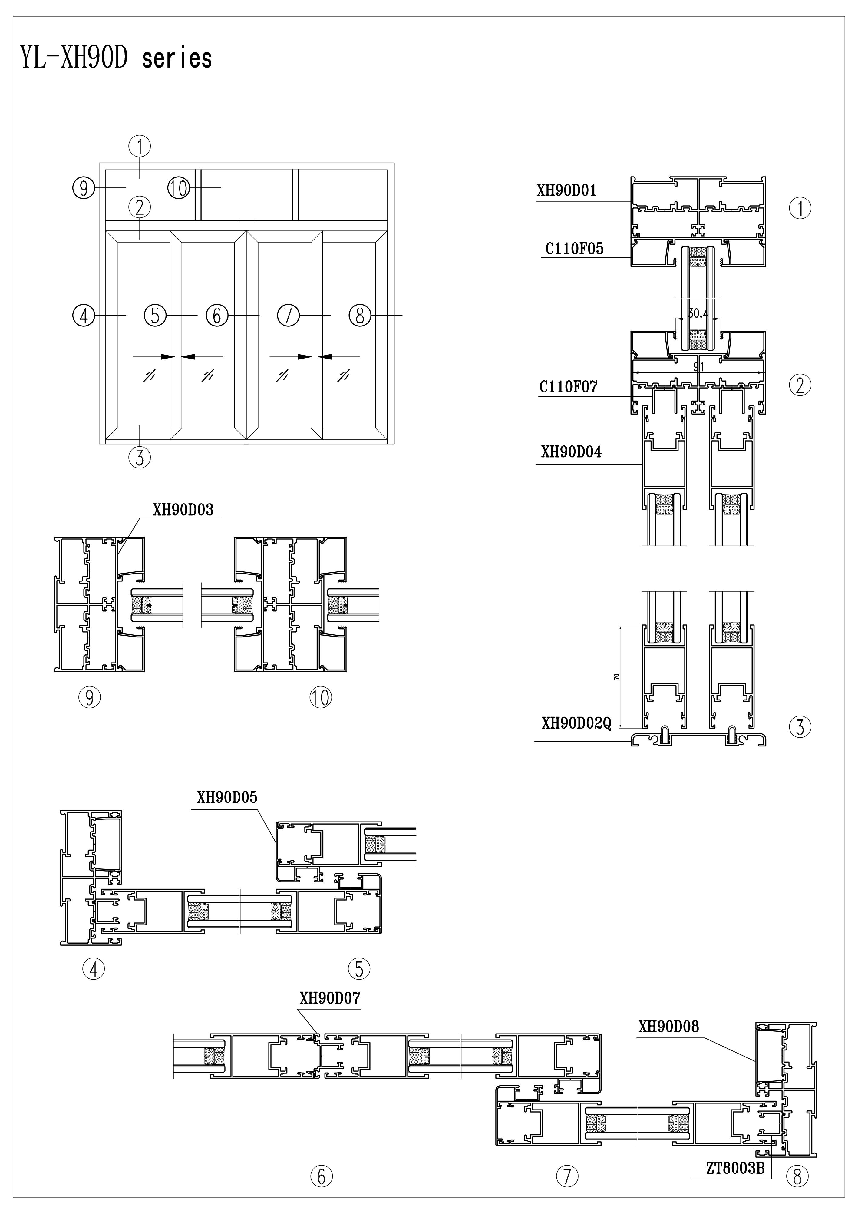 XH90D Series Sliding Door