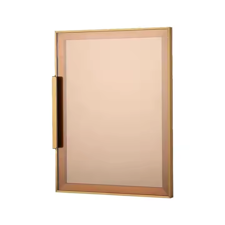 Minimalism Furniture Frosted Glass Door Frame Aluminum Profiles F Handle Sections for Wardrobe Cabinets