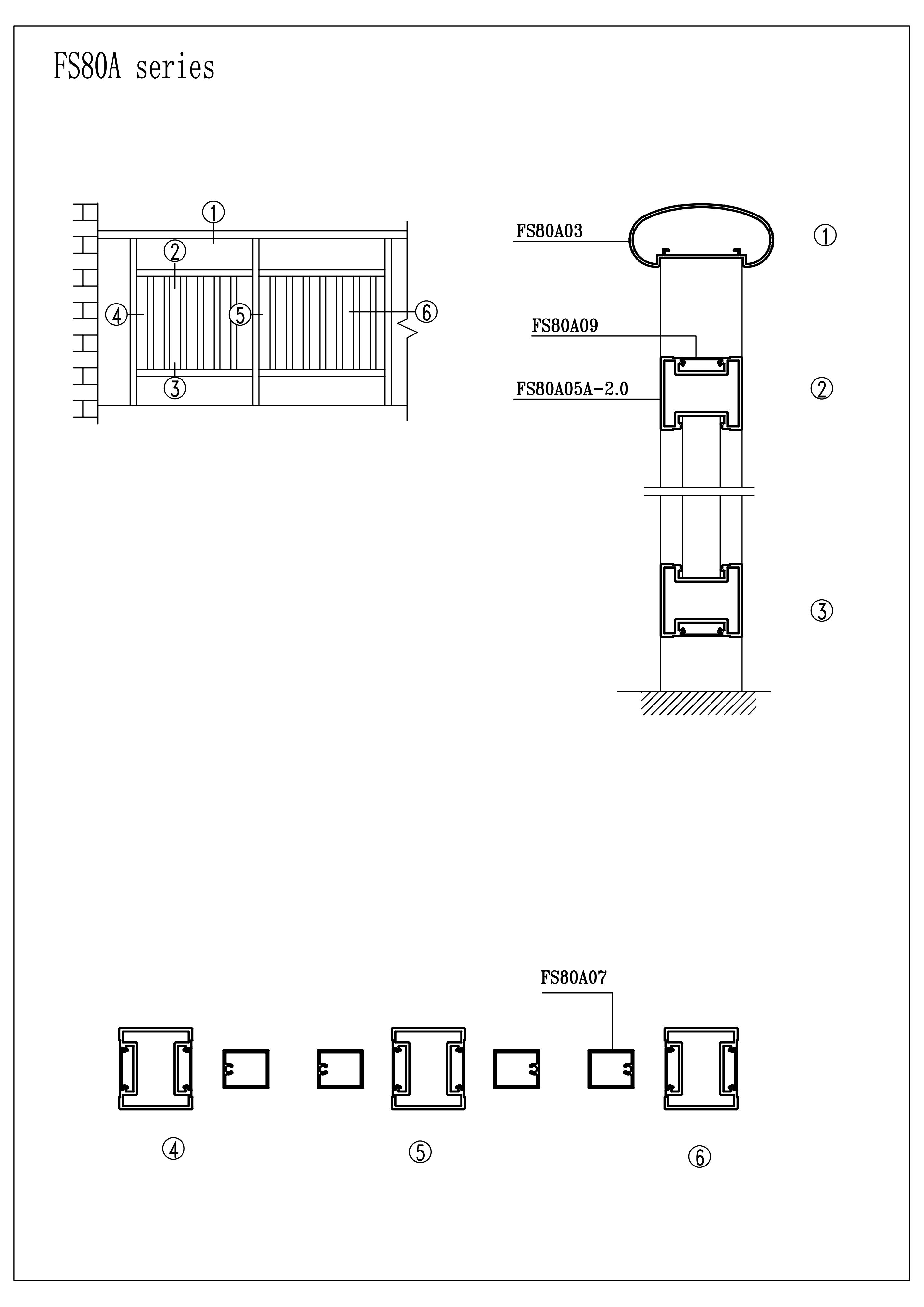 FS80A Series Aluminum Alloy Railing