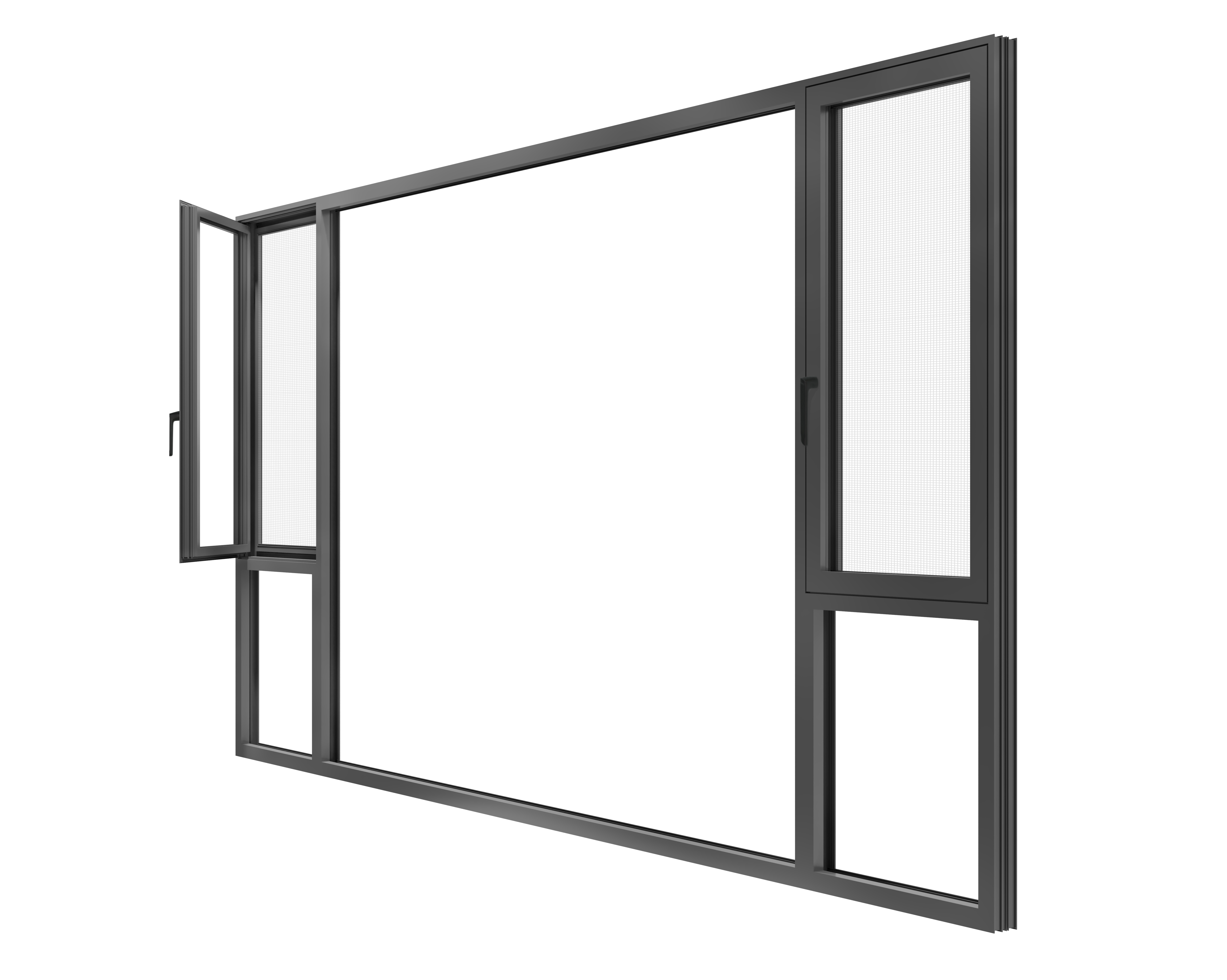 European Style High Quality Energy Efficient Thermal Break Aluminum Triple Glaze Passive House windows
