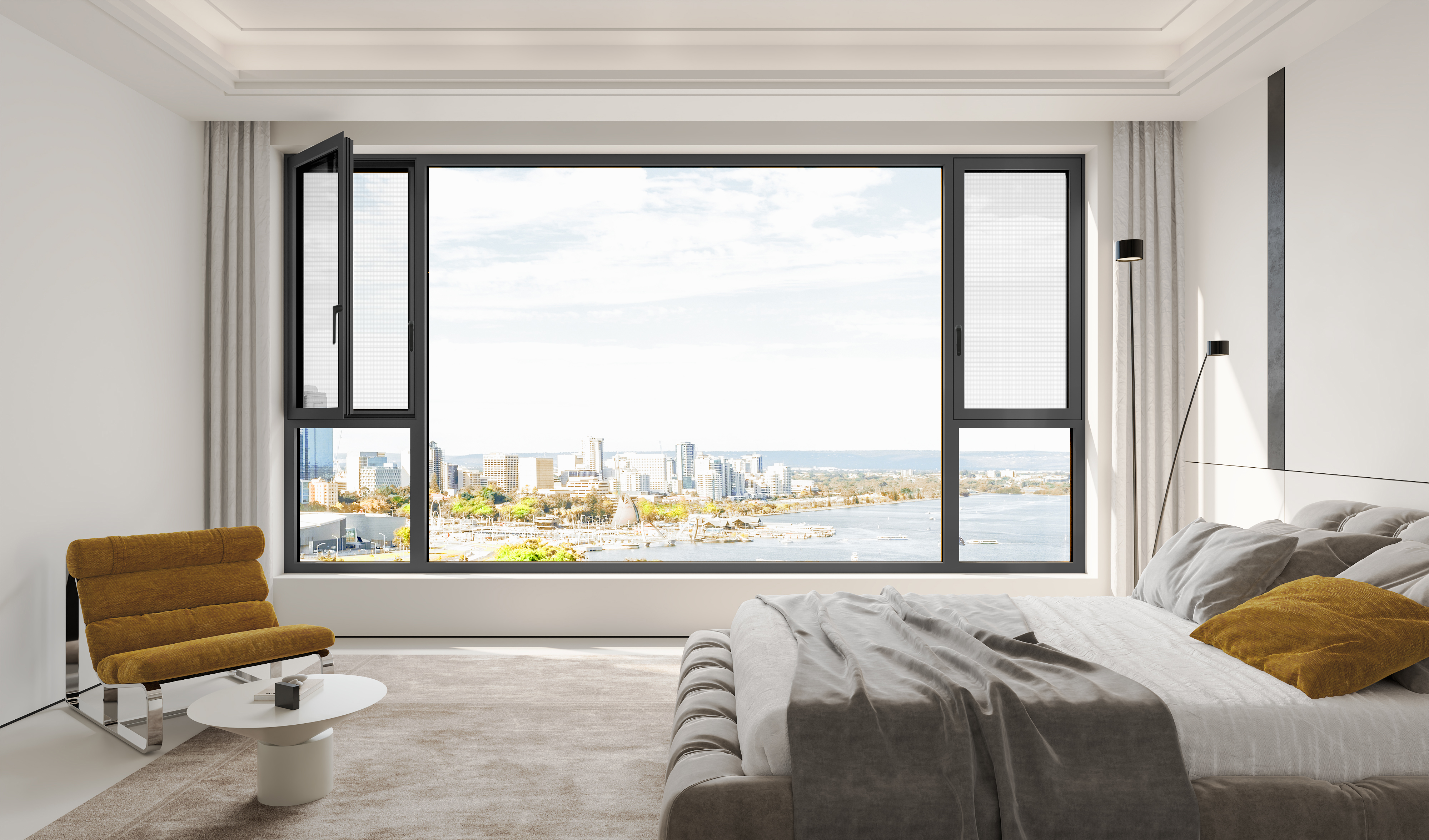 Customized Aluminium Veranda Sliding Door Double Tempered Glass Windows and Doors with Rail Sliding Door for Sale