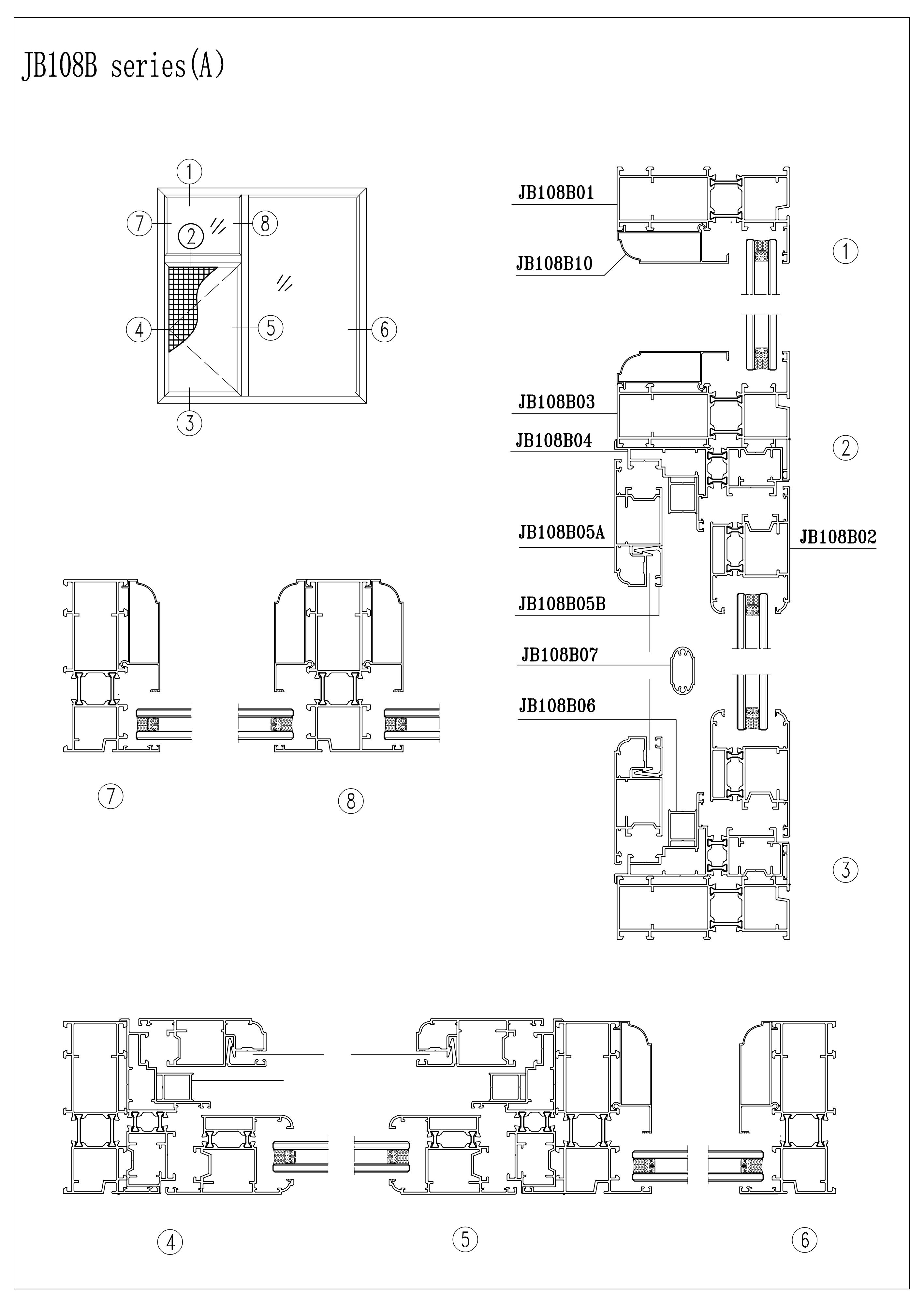 Jb108 Series Thermal Insulation Casement Window With Integrated Screen